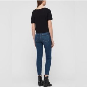 Allsaints Roxanne Stretch Jeans Raw Hem 29